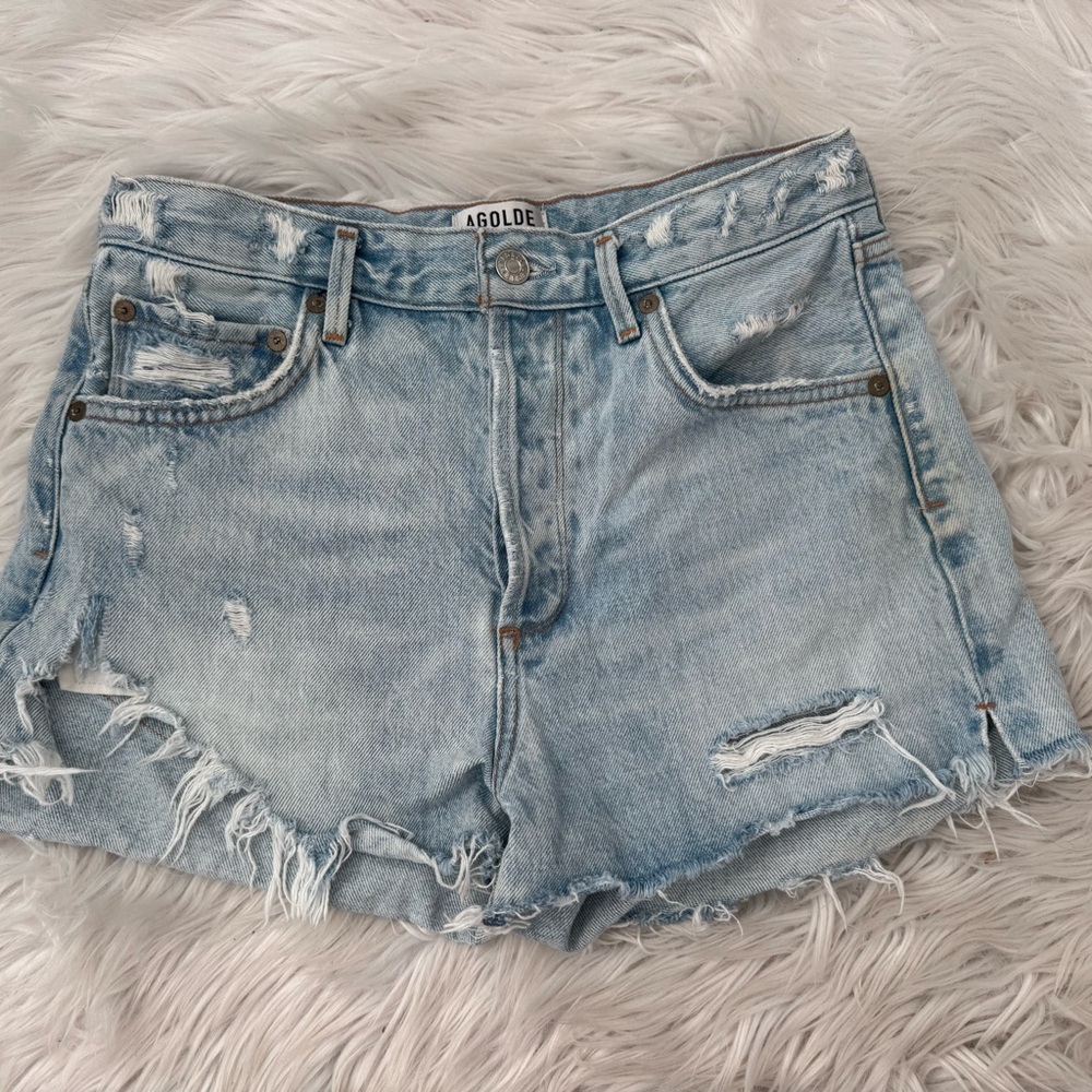 Agolde Parker Distressed Jean Shorts High-Waisted